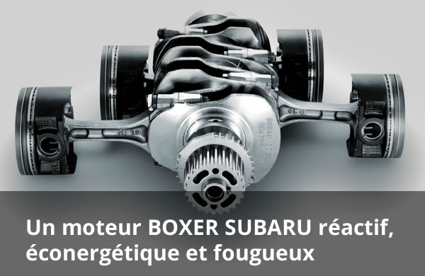 A responsive, fuel-intelligent and wildly fun SUBARU BOXER engine
