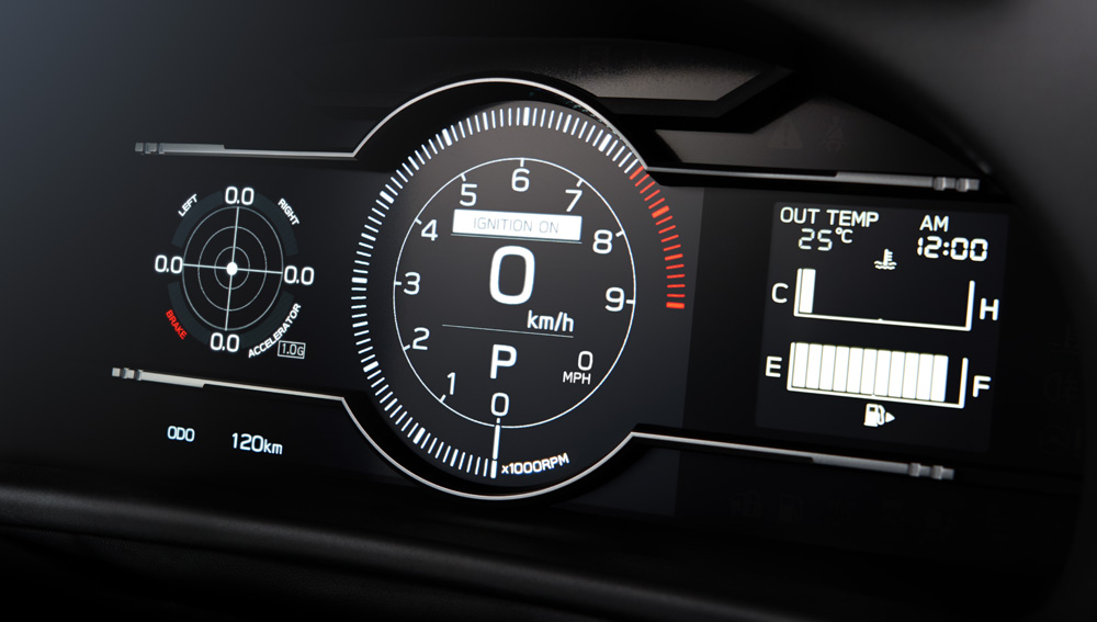 Subaru BRZ 2024 Instruments sport à écran ACL avec indicateur de régime