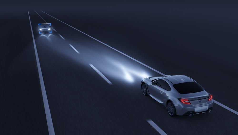 Schéma de fonctionnement de l’assistance aux feux de route.
