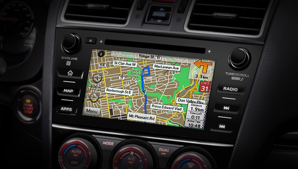 2021 Subaru WRX and WRX STI 7-inch Infotainment System with Navigation