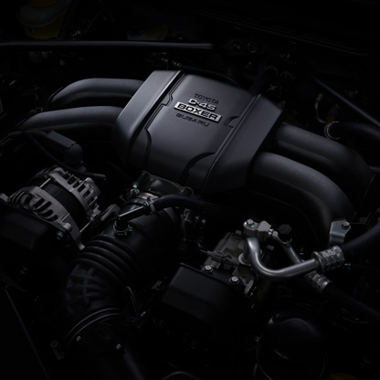 An image of a complete Subaru 2.4L BOXER® engine.