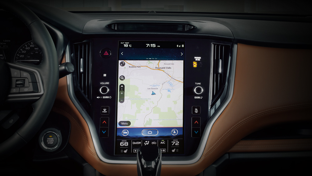 Subaru Legacy 2022 Système d’infodivertissement à écran de 11,6 po avec navigation