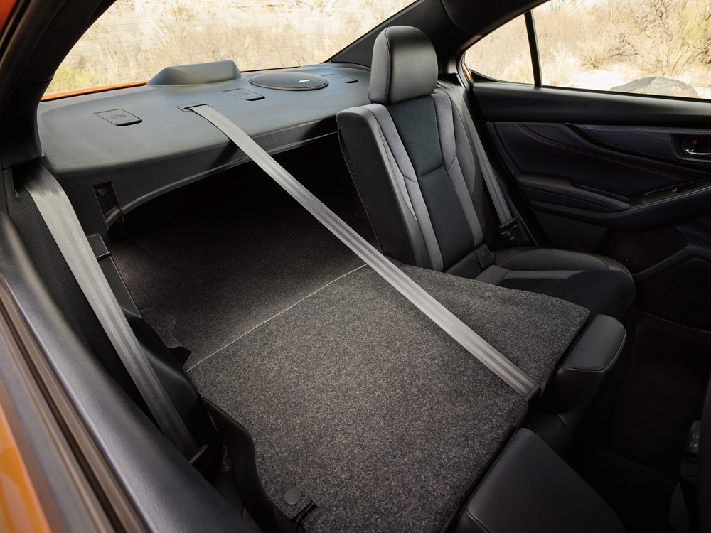 2022 SUBARU WRX  60/40-split Flat-folding Rear Seats