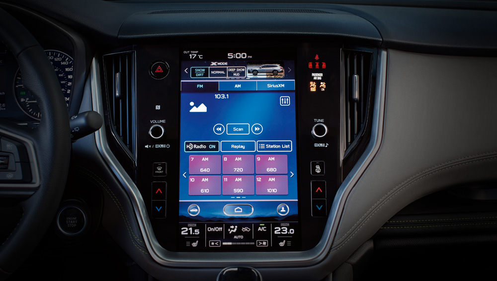 Subaru Outback 2022 Système d’infodivertissement à écran de 11,6 po