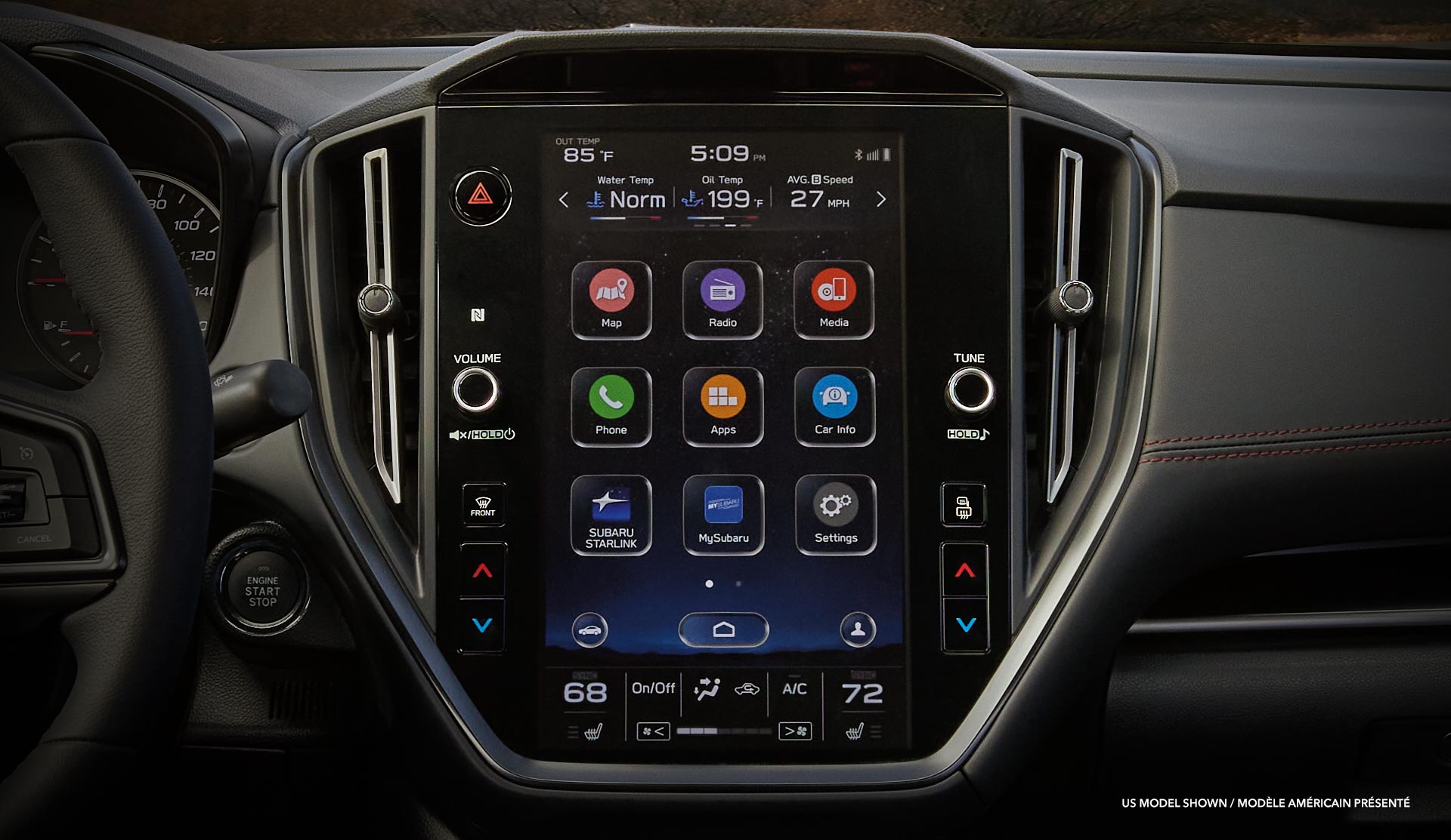 La toute nouvelle Subaru WRX 2022 Système multimédia SUBARU STARLINK® disponible avec écran tactile de 11,6 po