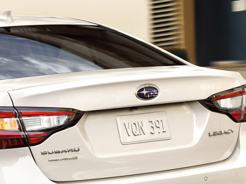 Closeup of 2023 Legacy Limited integrated rear spoiler.s