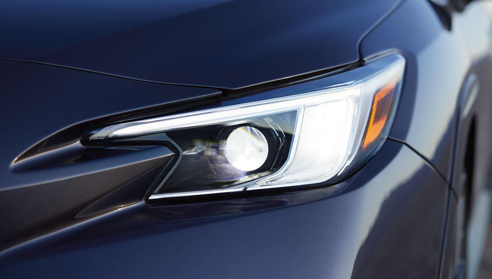 LED headlights of the 2023 WRX.