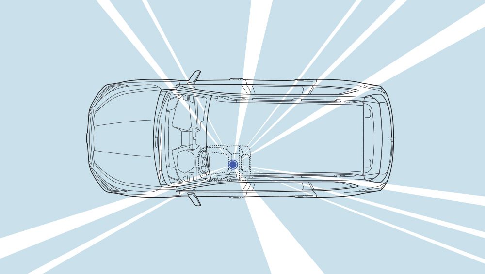 2023 Subaru Ascent Illustration showing the excellent sightlines of the 2023 Ascent