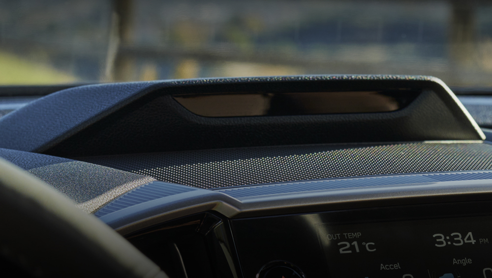 Close up shot of the Subaru DriverFocus® sensor.