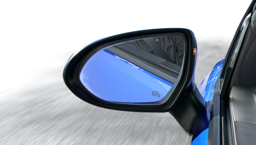 Close up of 2024 BRZ power adjustable heated door mirrors.