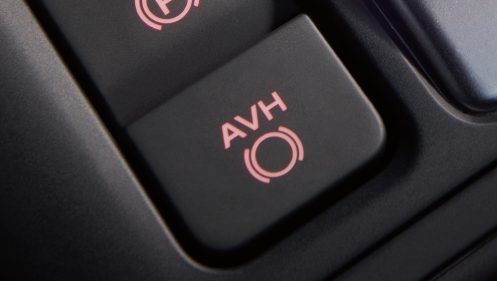 Close up of the Auto Vehicle Hold button.