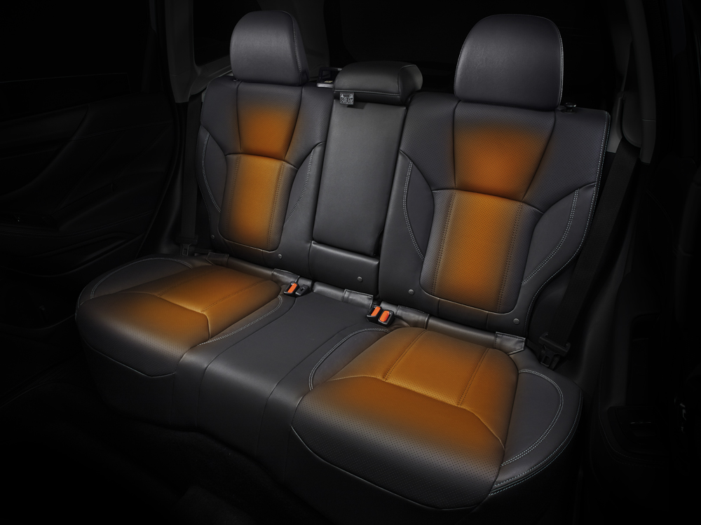 Image of the heated rear seats for 2024 Forester Limited to Premier trims.