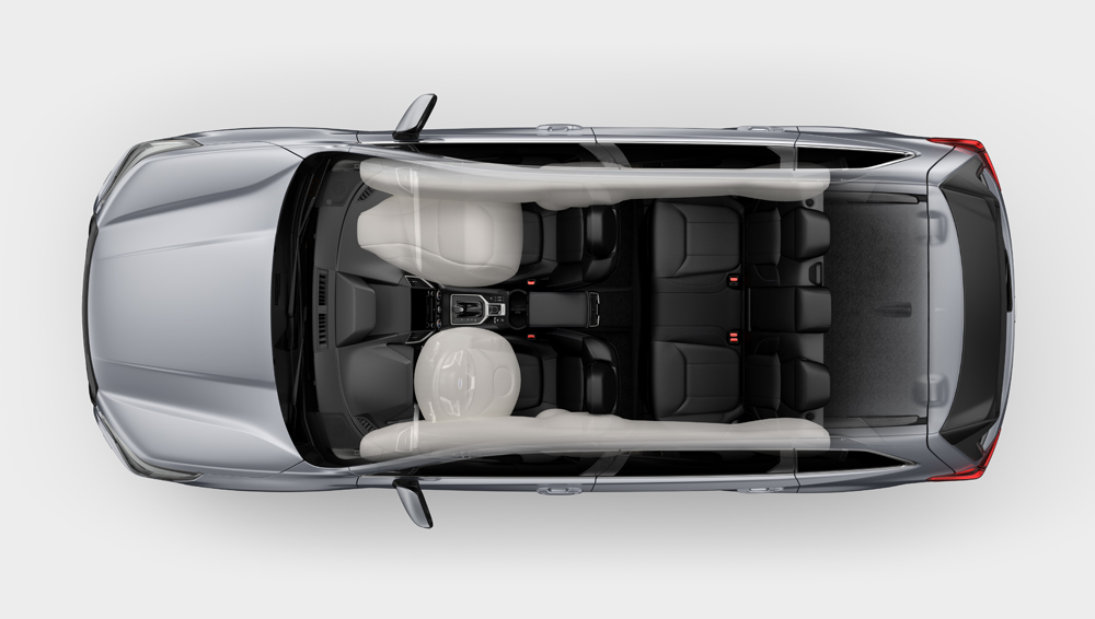 Image showing where the airbags are.