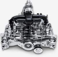 An image of a complete Subaru 2.0L BOXER<sup>®</sup> engine
