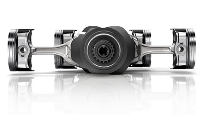 Cut away image of 4 cylinder Subaru BOXER® engine.