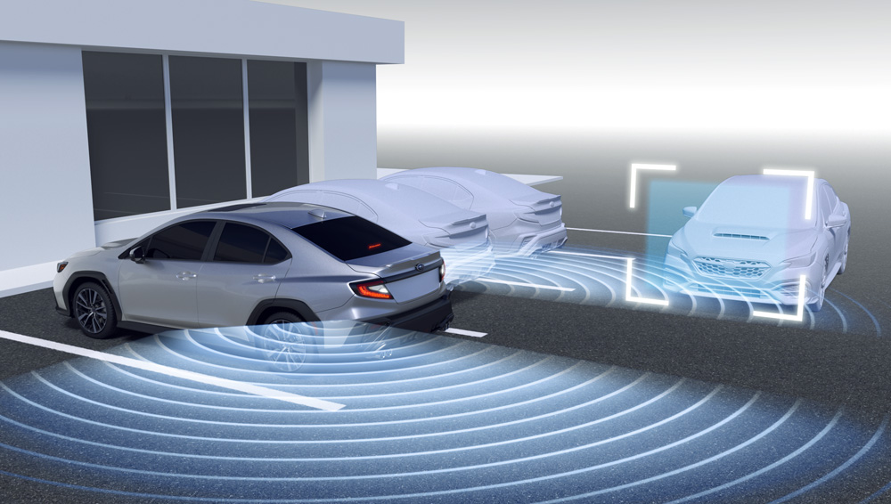 Diagram showing Rear Side Vehicle Detection system in action.