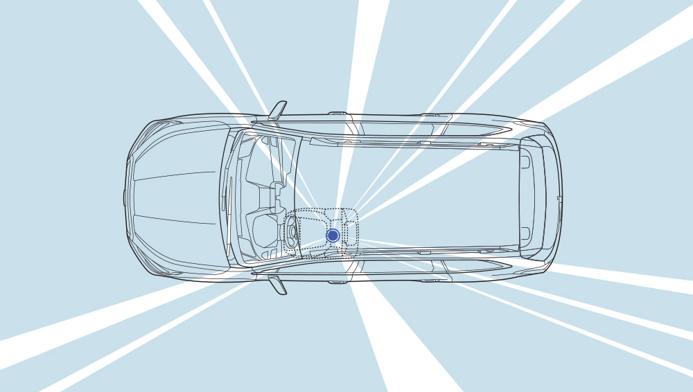 2024 Subaru Ascent Illustration showing the excellent sightlines of the 2024 Ascent