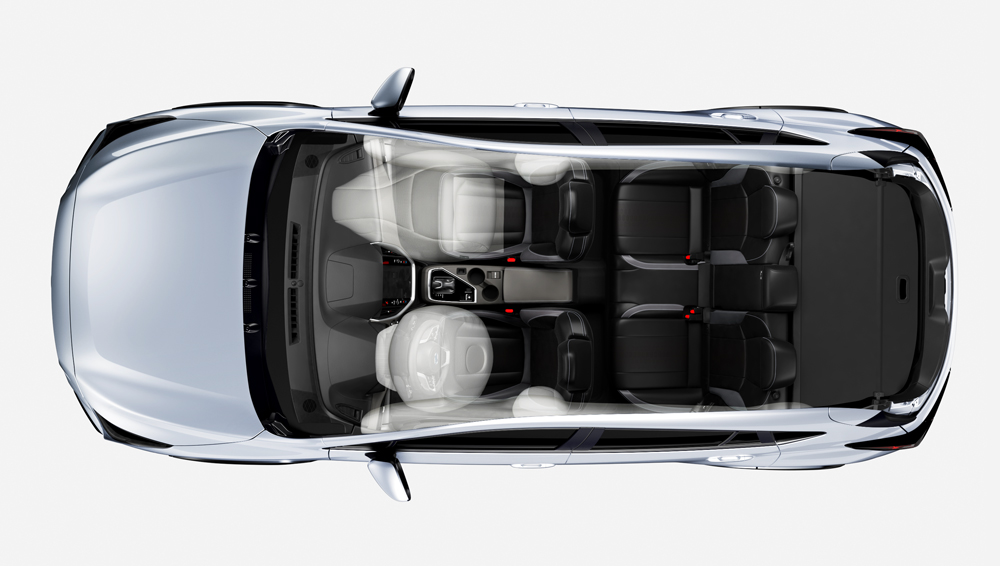 Image showing where the airbags are.