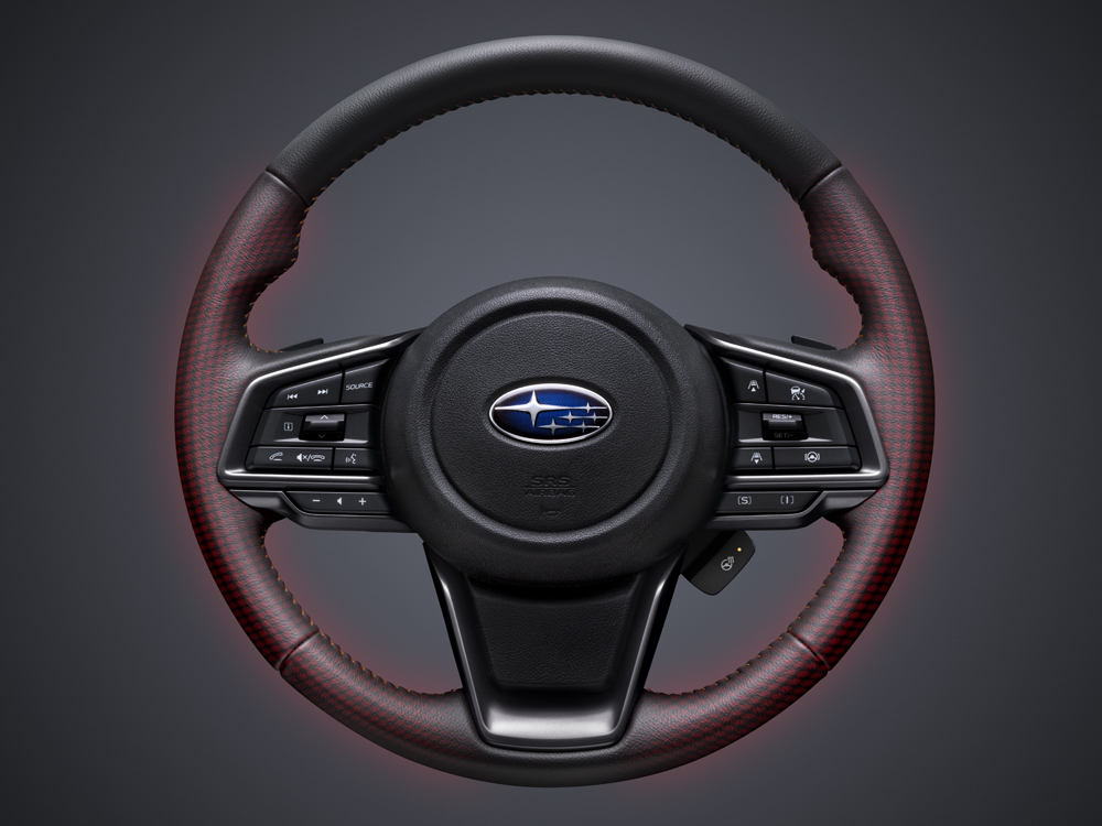 Illustrated image of a heated steering wheel.