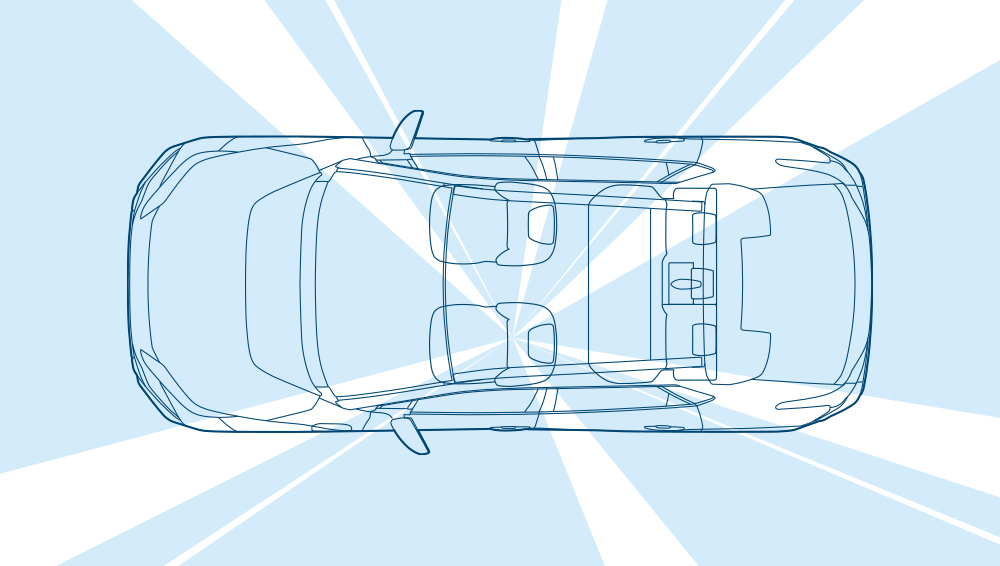 Wire diagram of 2024 Solterra showing its superior visibility.