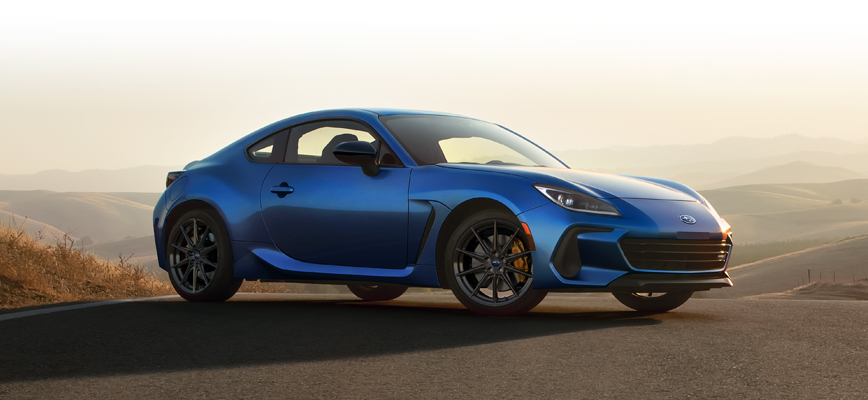 Rear shot of 2025 BRZ at the race track.