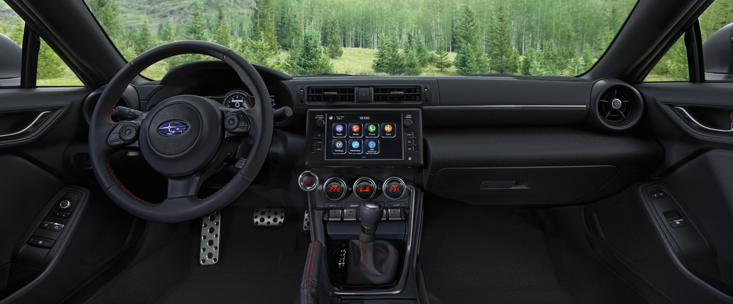 Shot of the BRZ interior front dash.