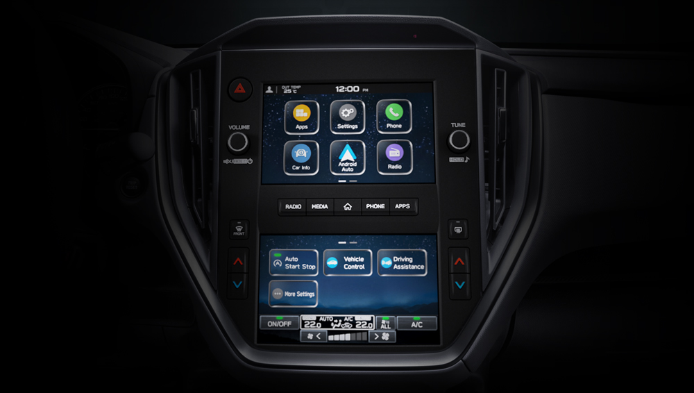 2025 Subaru Impreza Dual 7-inch Infotainment System