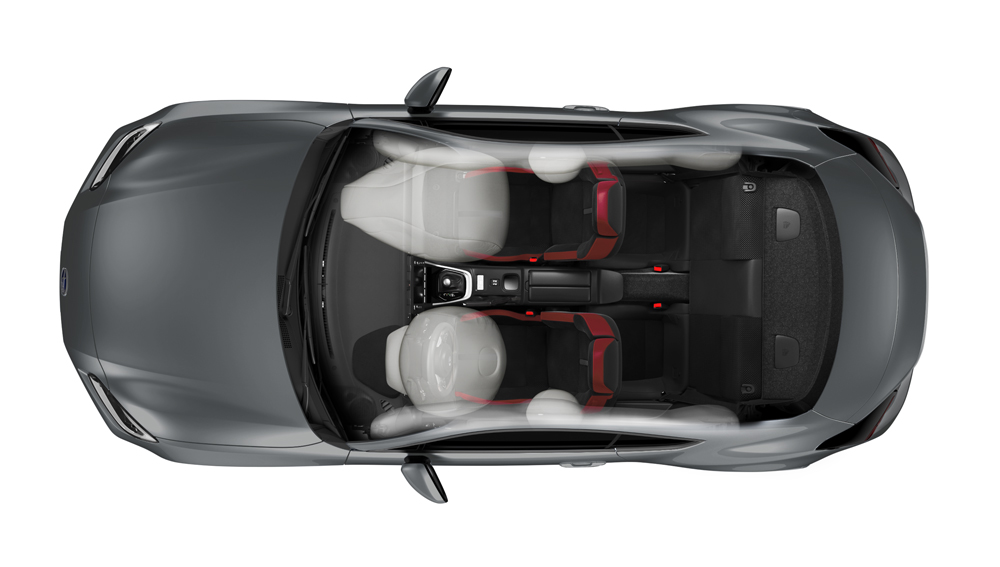 Image showing where the airbags are.