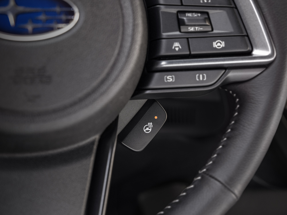 Image of the heated steering wheel for 2026 Subaru Forester Touring to Premier trims.