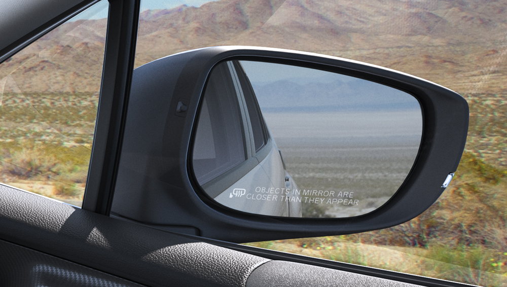 A shot of 2026 Impreza power adjustable heated door mirror