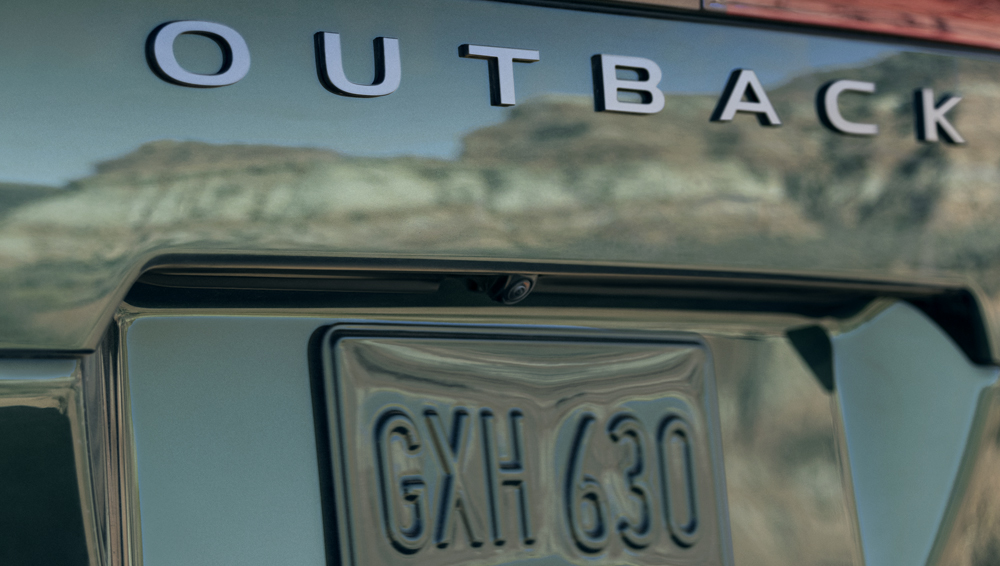 Image of Outback showing how the Rearview camera works.