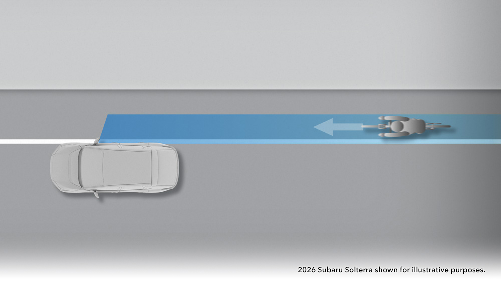 Diagram showing how Safe Exit Assist works.