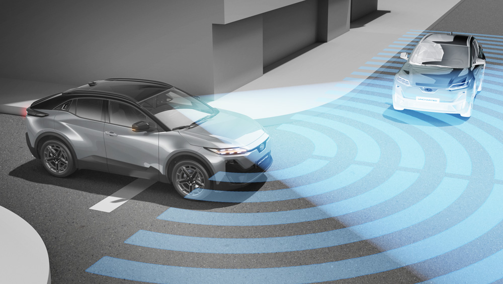 2026 Uncharted using EyeSight® to maintain distance from the vehicle in front.