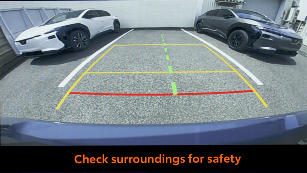 Close-up of rearview camera on 2026 Uncharted.