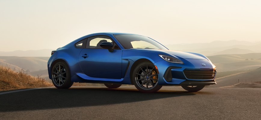 Rear shot of 2027 BRZ at the race track.