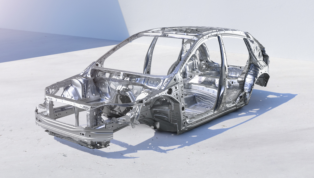 Subaru Global Platform body structure with reinforced ring-shaped frame design