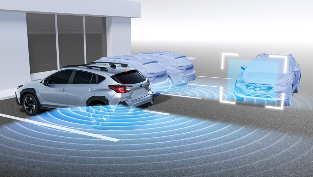 Subaru Rear/Side Vehicle Detection monitoring surrounding traffic while reversing