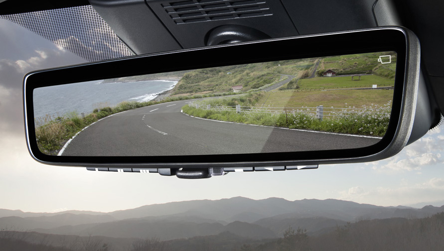 auto-dimming smart rearview mirror with Homelink®.