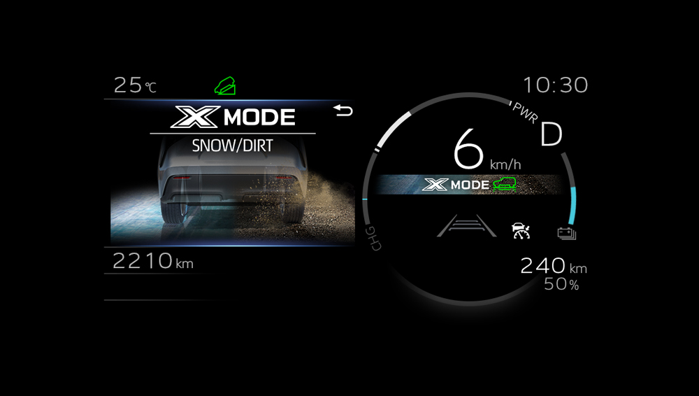 Screenshot of the dual-function X-MODE®.