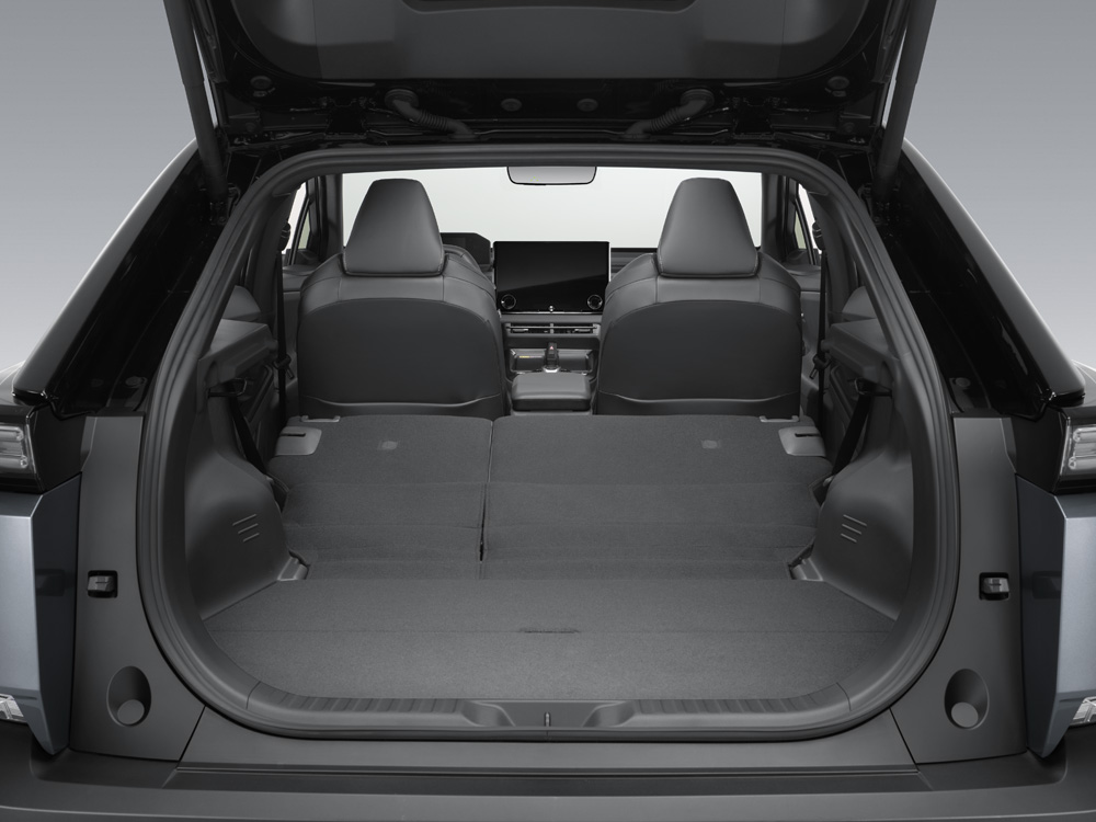 Cargo space with rear seats folded