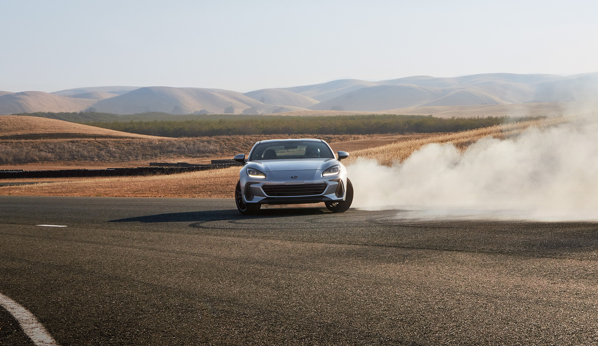 2024 BRZ power sliding on the track.