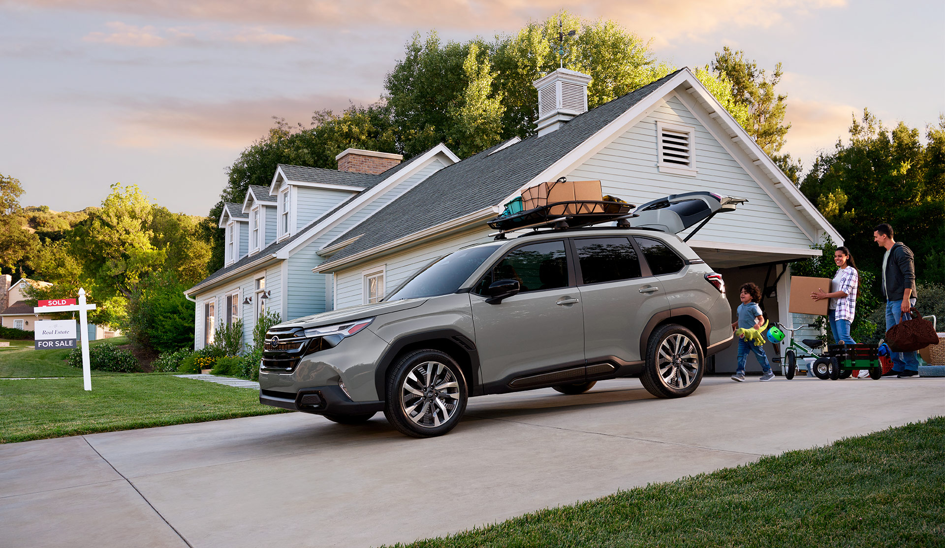 A family packing their 2025 Subaru Forester