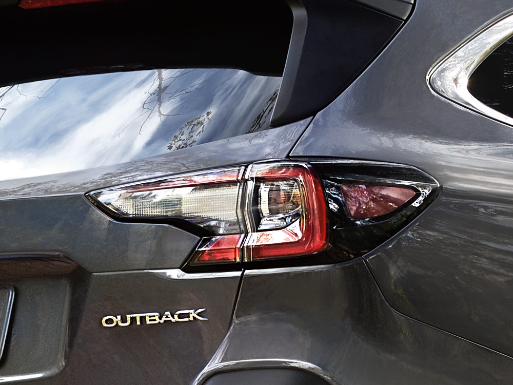 Closeup of 2024 Outback LED taillights.