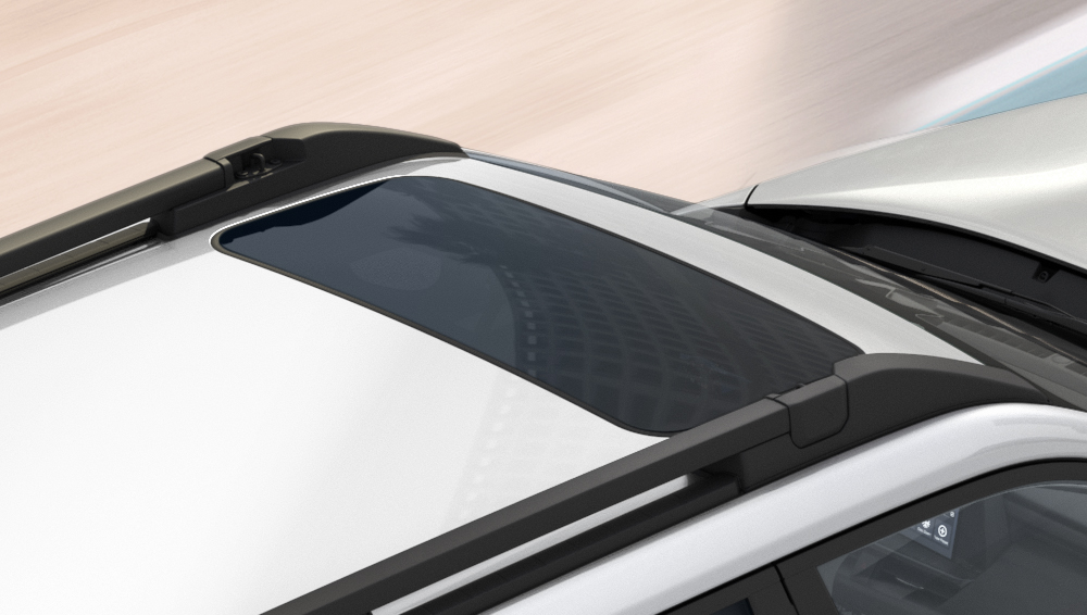 Closeup of 2026 Outback power sunroof.