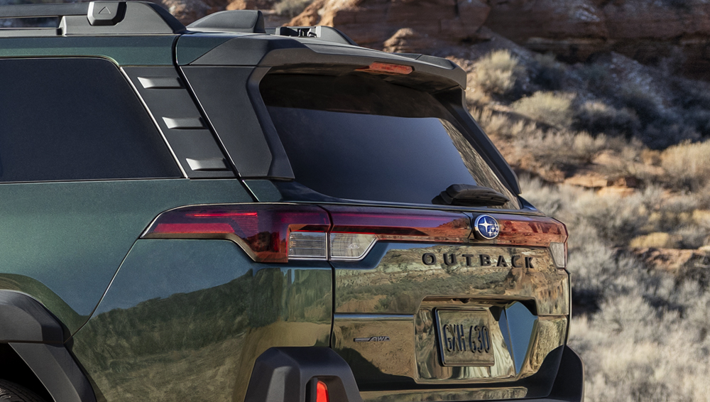 Closeup of 2026 Outback power tailgate.