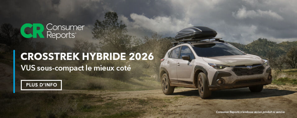 Voyez comment la Subaru Crosstrek 2026 se compare aux autres VUS sous-compacts dans ces évaluations.