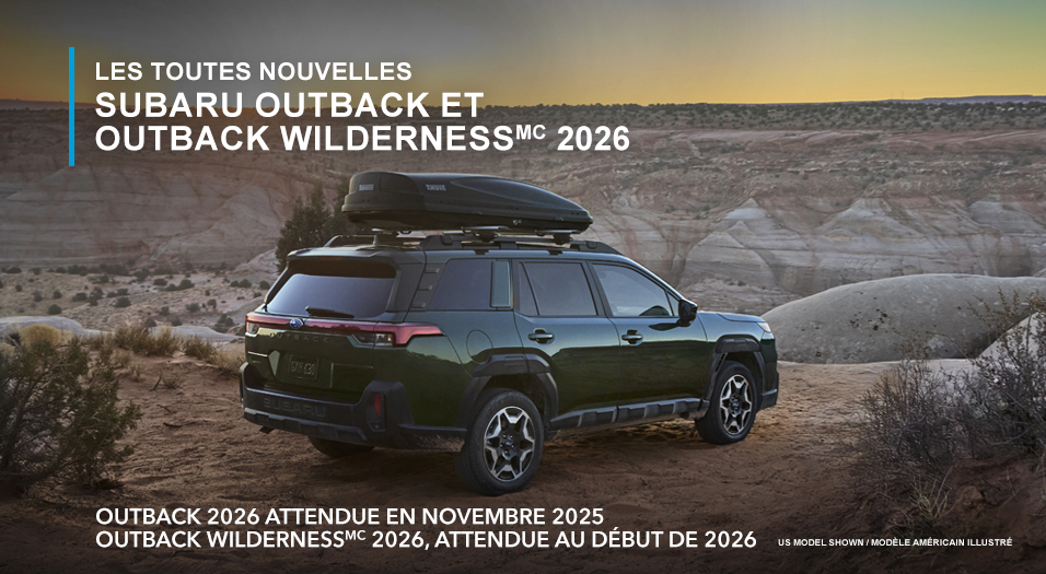 Les toutes nouvelles Subaru Outback et Outback Wilderness 2026