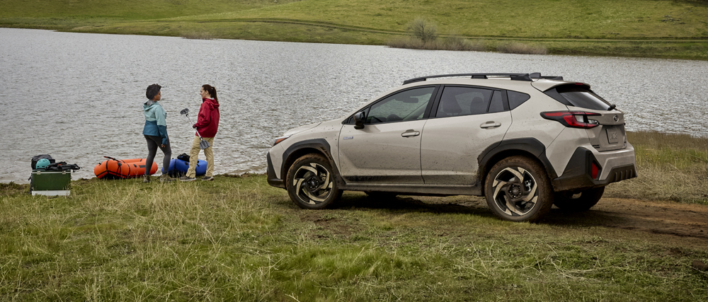 2026 Crosstrek Hybrid parked by a lake