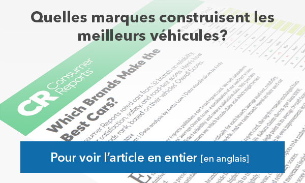 Quelles marques automobiles font les meilleurs véhicules?