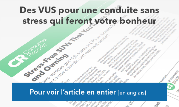 Des VUS pour une conduite sans stress